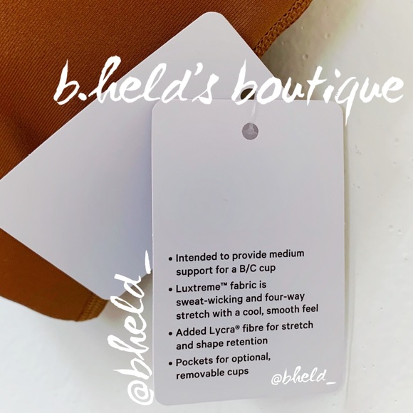 lululemon Energy Bra in Copper Brown Size 4 Brand New NWT - Picture 5 of 14